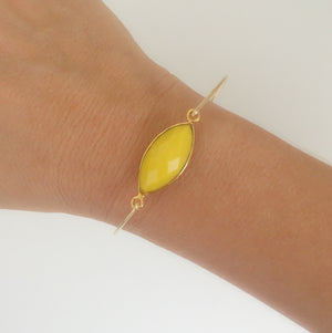 Yellow Stone Bangle Bracelet