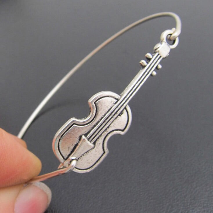 Violin Bangle Bracelet-FrostedWillow