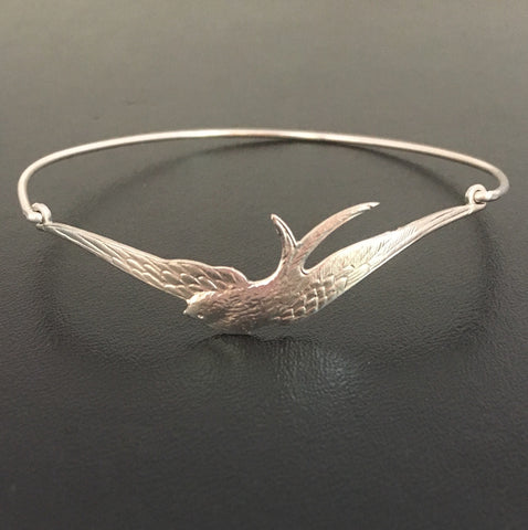 Image of Swallow Bangle Bracelet-FrostedWillow
