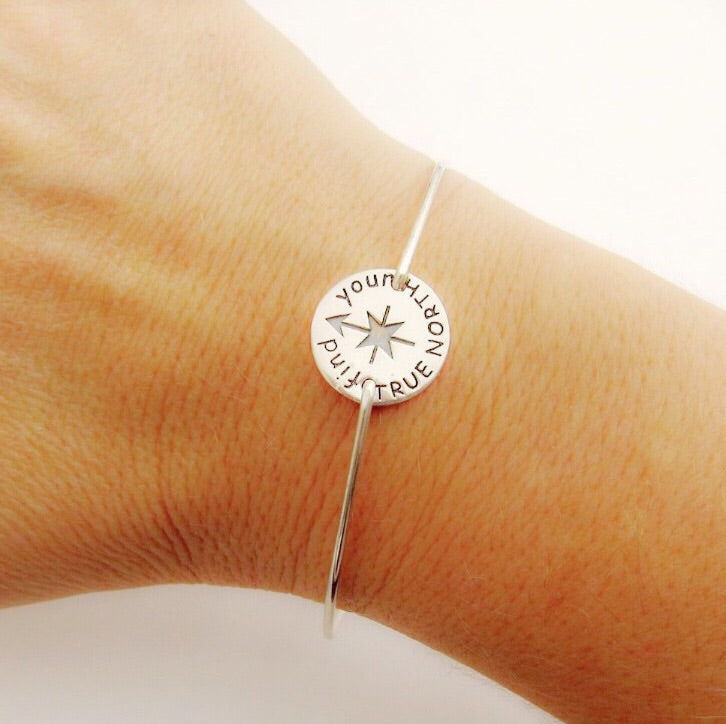 Find your True North Inspirational Bracelet-FrostedWillow