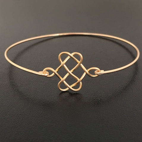 Image of Celtic Knot Bangle Bracelet-FrostedWillow