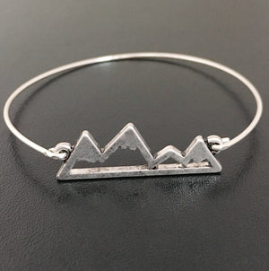 Move Mountains Bangle Bracelet-FrostedWillow