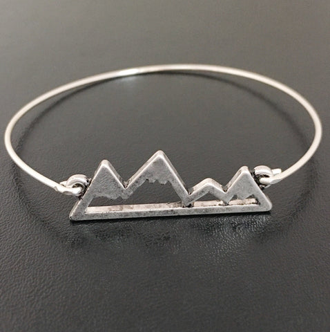 Image of Move Mountains Bangle Bracelet-FrostedWillow