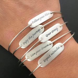 Inspirational Quotes Bracelet-FrostedWillow