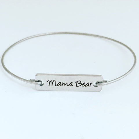 Image of Mama Bear Bangle Bracelet-FrostedWillow