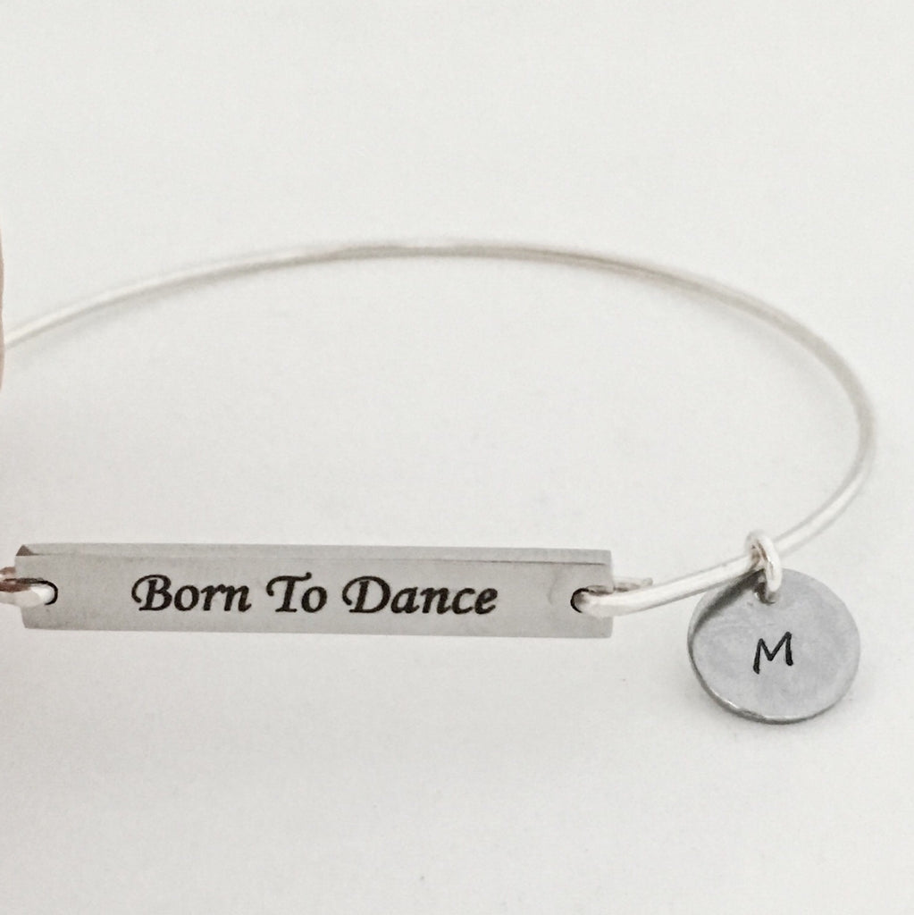 Born to Dance Initial Bracelet-FrostedWillow