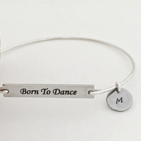 Image of Born to Dance Initial Bracelet-FrostedWillow