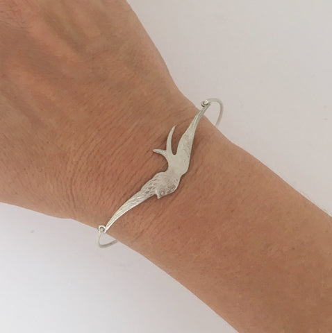 Image of Swallow Bangle Bracelet-FrostedWillow